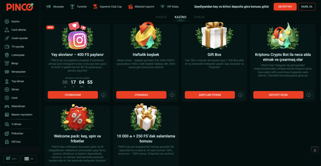 pinco kazino azerbaycan